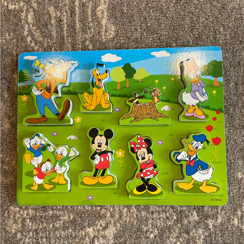 Disney Green Puzzle with Classic Characters